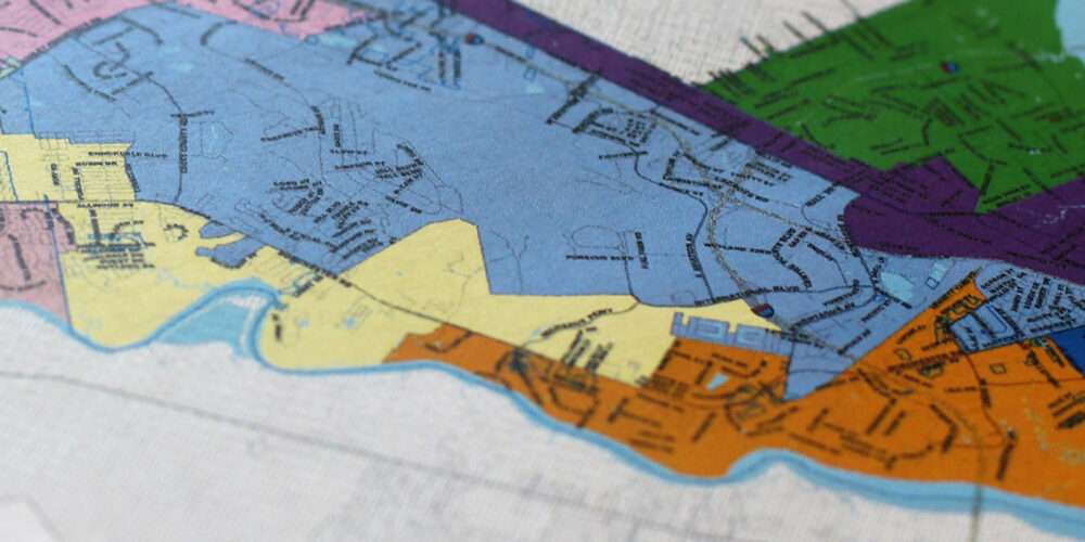 A map of the redistricting plan for the City of North Charleston.