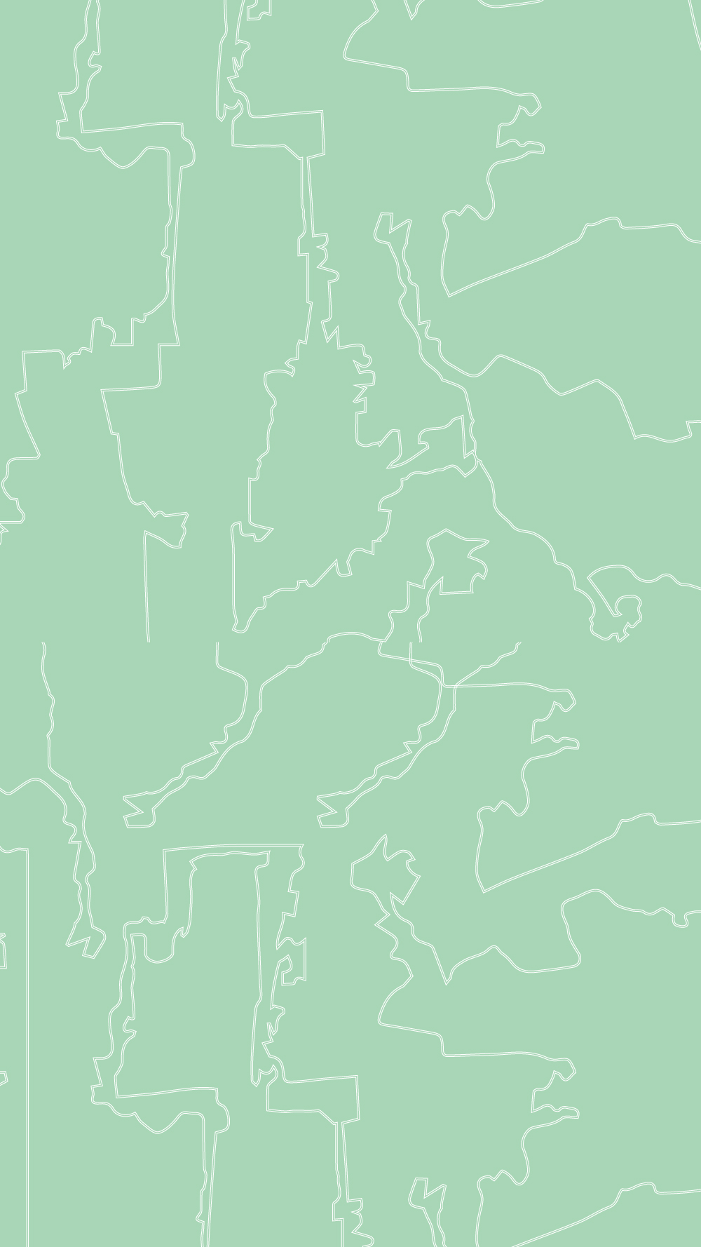 An outline of various states in the United States, against a light green background.