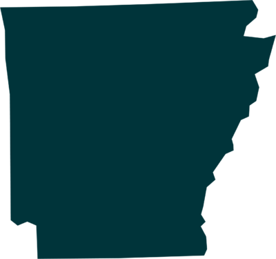 A green thumbnail of the state of Arkansas