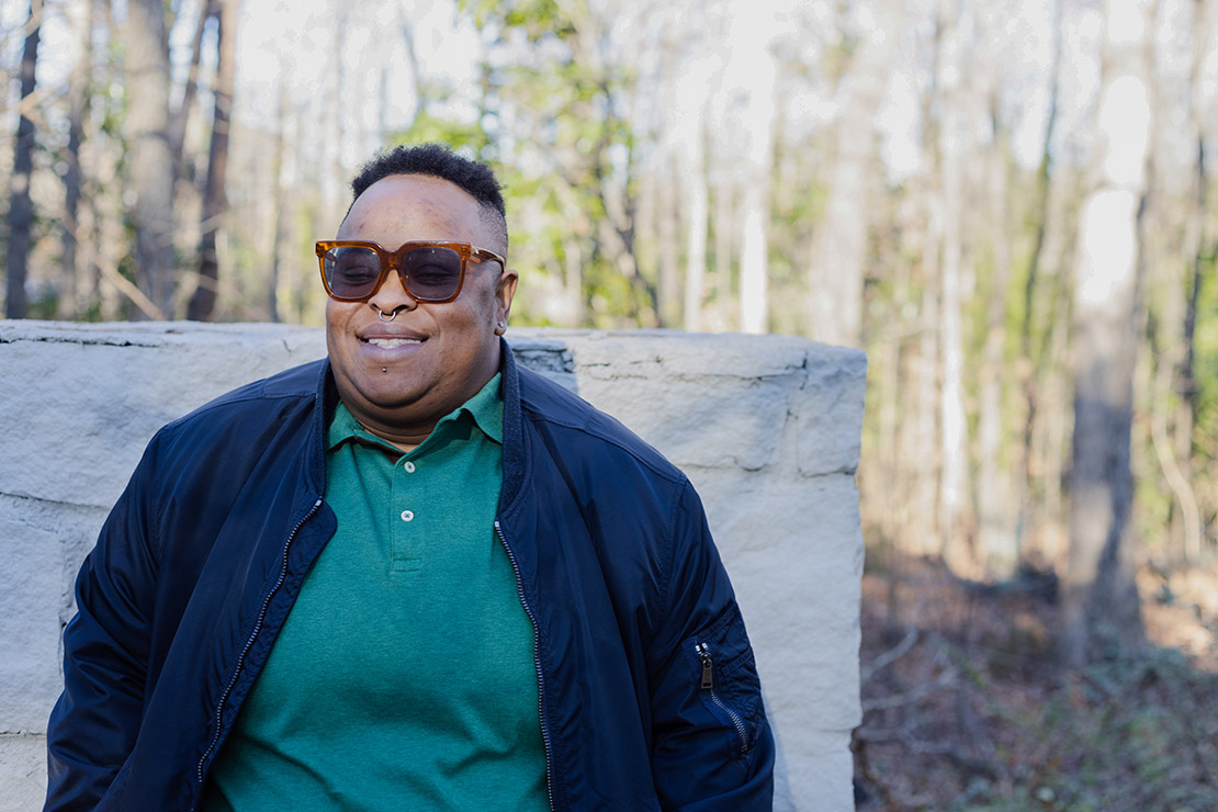 An outdoor portrait of Cazembe Murphy Jackson.