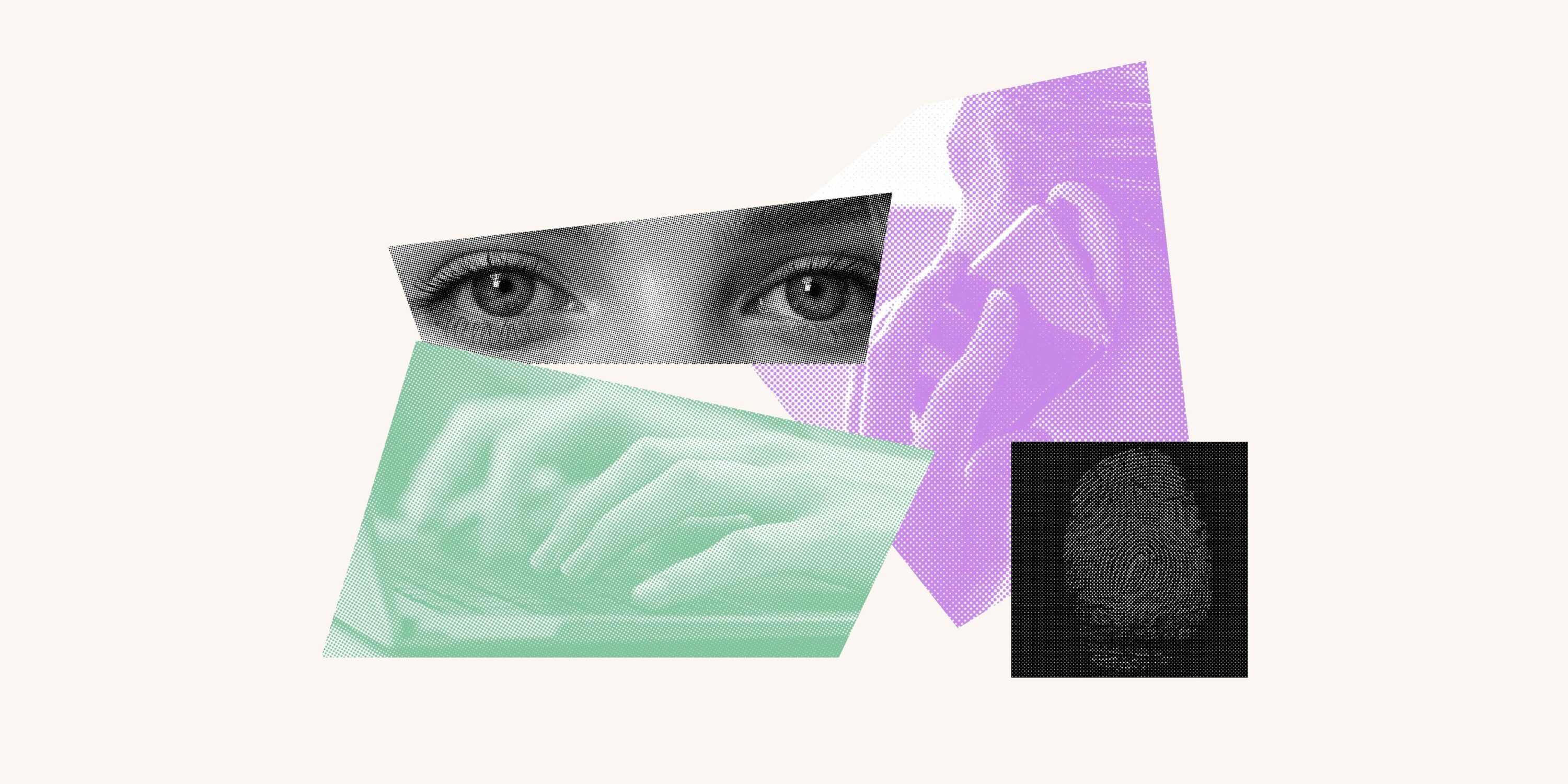 Collage of images related to Privacy & Technology