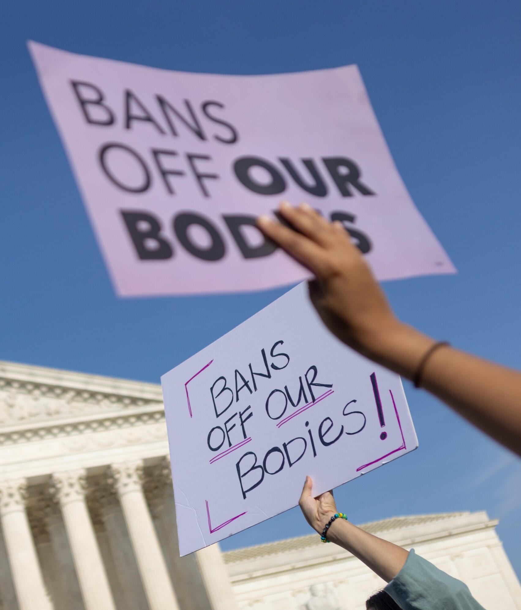 Abortion rights protest in DC in response to Supreme Court draft decision leak overturning Roe v. Wade