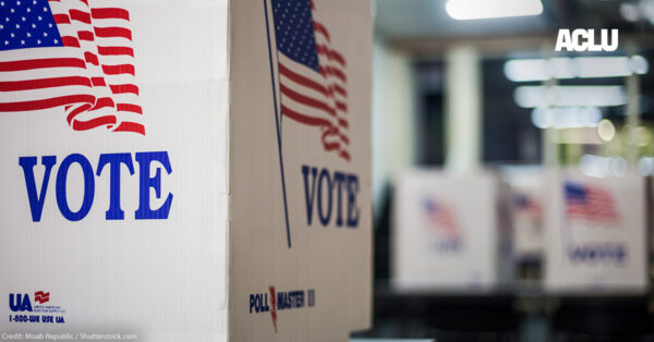 A voting booth
