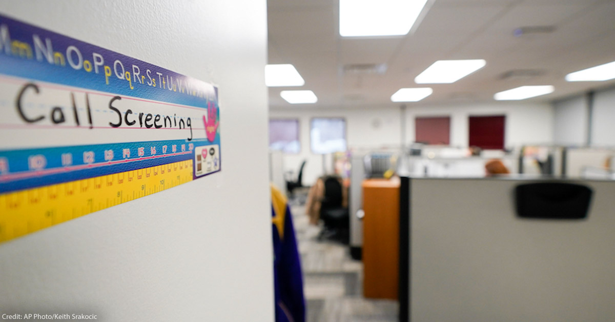 The intake call screening center for the Allegheny County Children and Youth Services office.