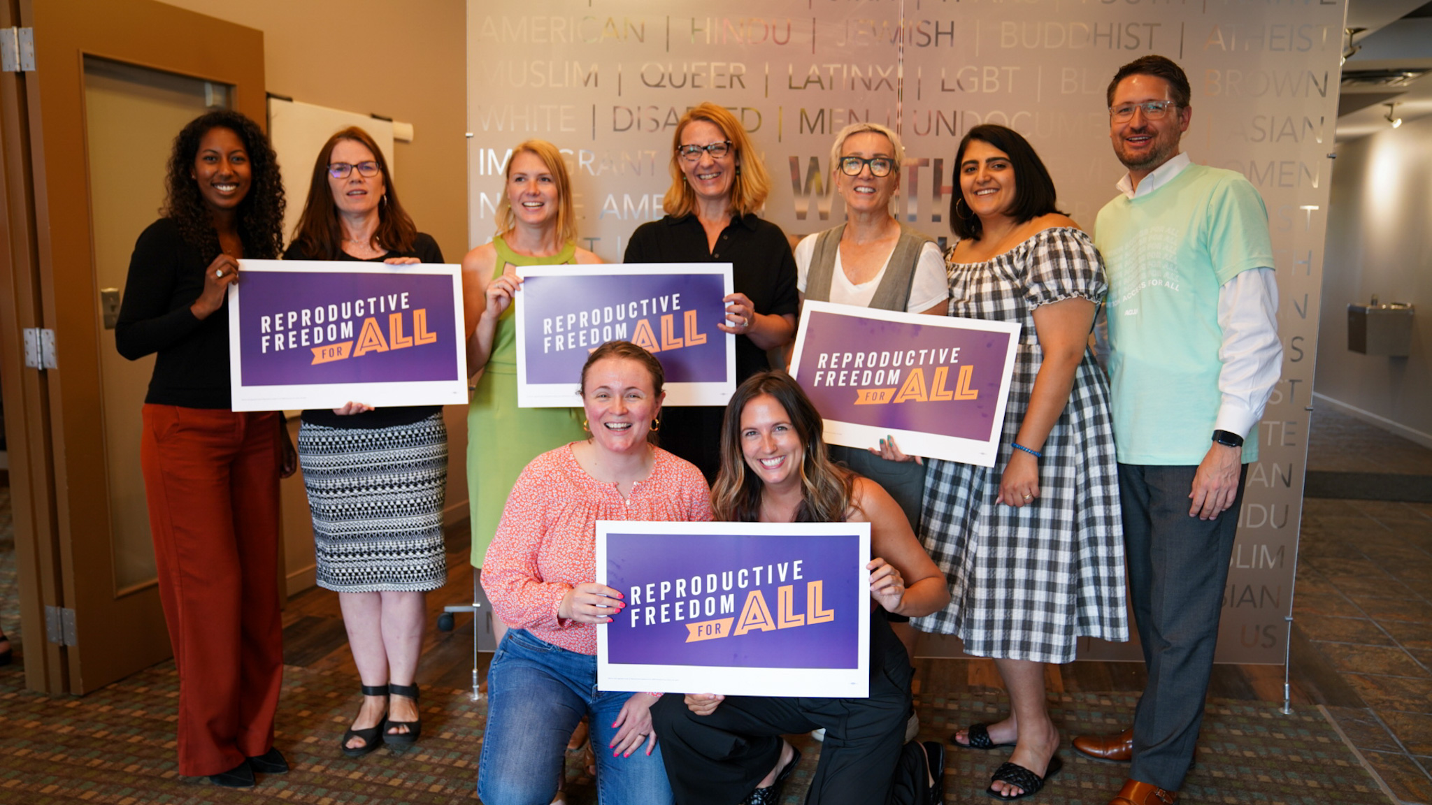 The ϰſ of Michigan, Planned Parenthood Advocates of Michigan, and Michigan Voices celebrate the launch of Reproductive Freedom for All (RFFA).