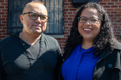 A photo of Maribel Hernandez Rivera and her husband.
