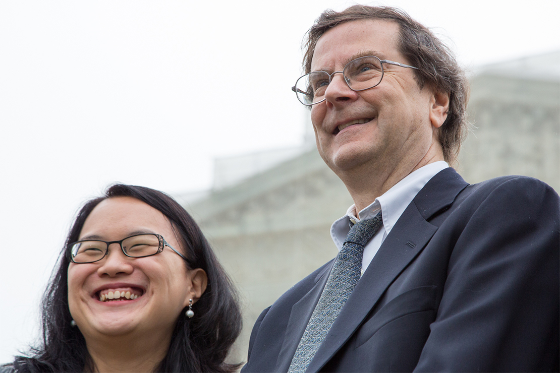 ACLU attorneys Sandra Park and Chris Hansen.