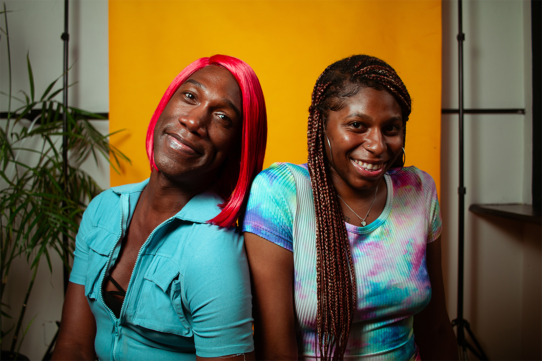 A portrait of Derrica and Jai'Lynn.