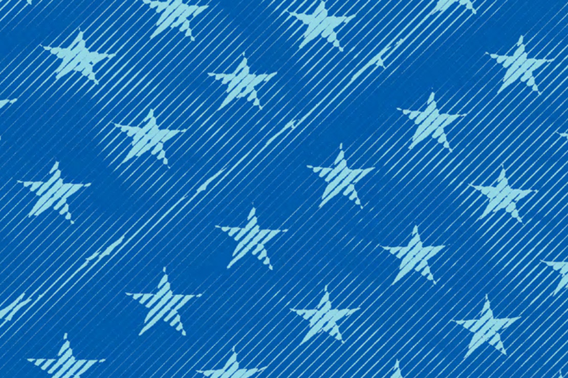 A graphic featuring the stars in the American flag.