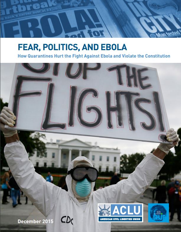 "Fear, Politics, and Ebola" report cover