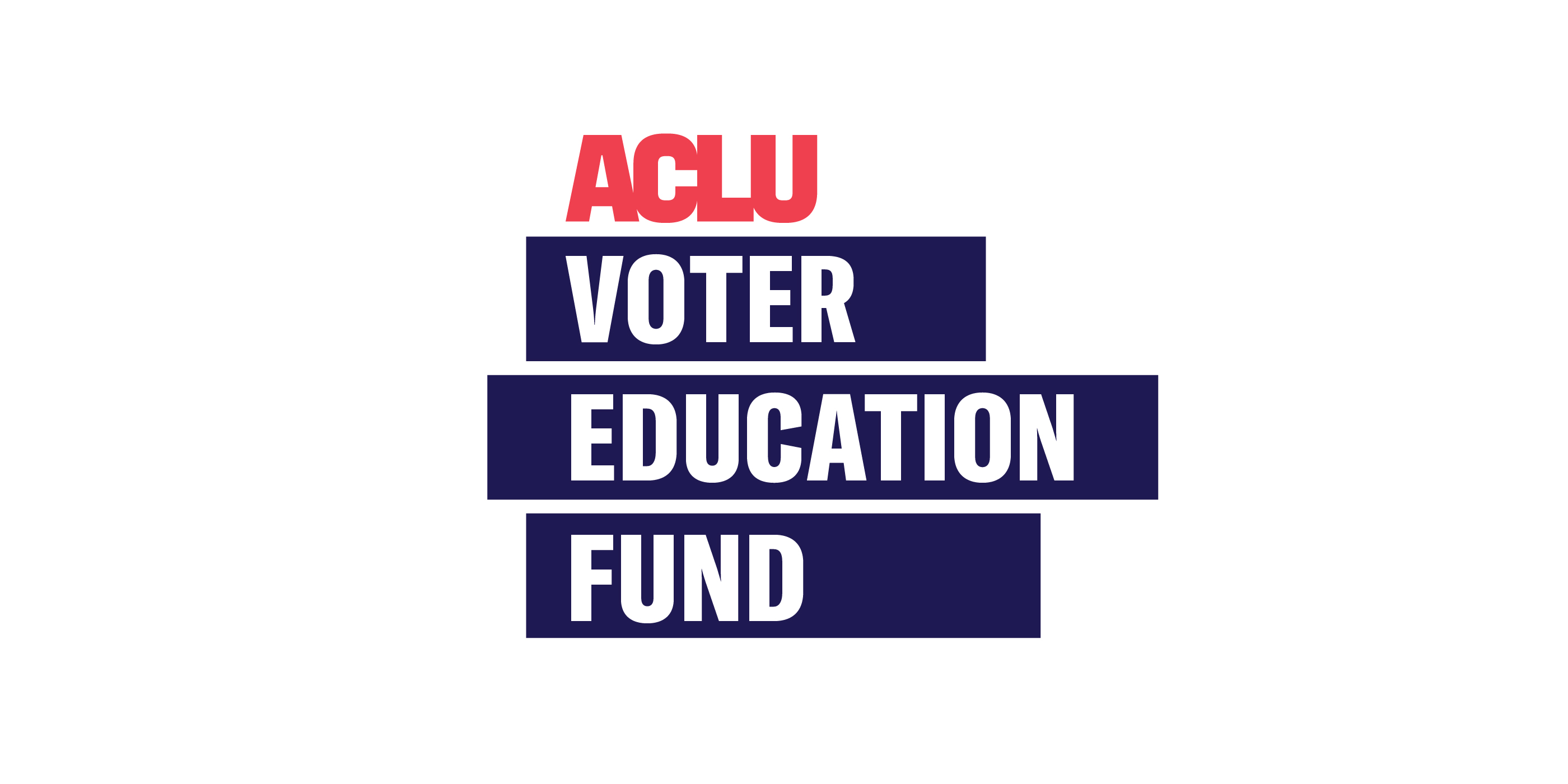 A graphic with the text ACLU Voter Education Fund