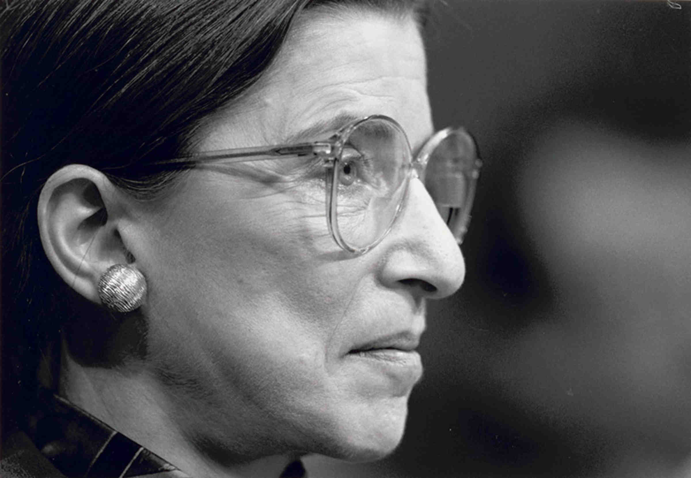 Side portrait of Ruth Bader Ginsburg