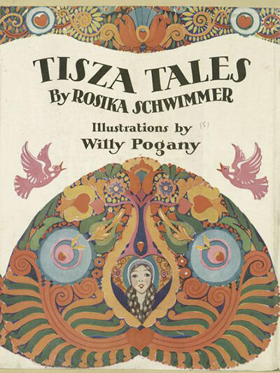 A book cover titled "Tisza Tales by Rosika Schwimmer"