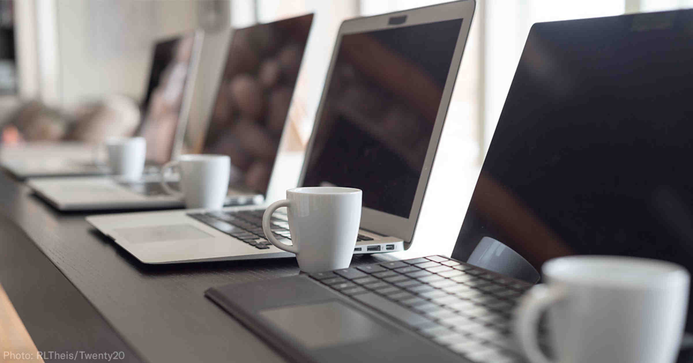 Table with Laptops