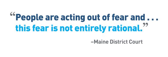 Quote from Maine District Court about Ebola quarantine