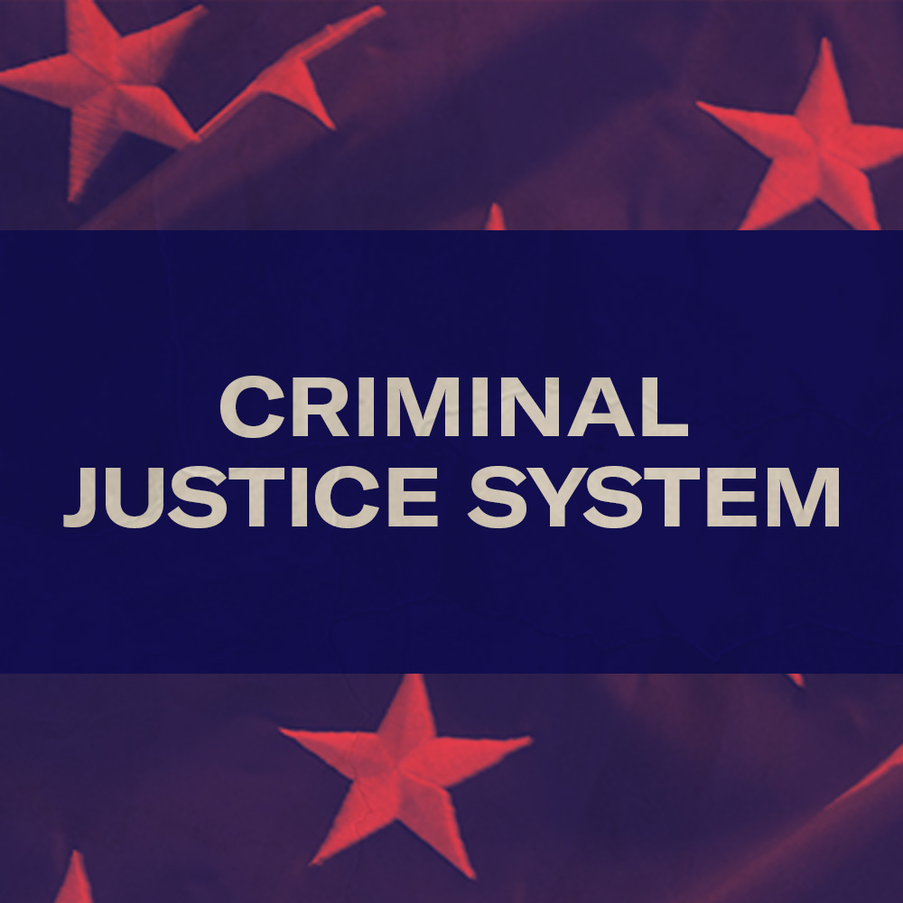And image tile that says "criminal justice system."