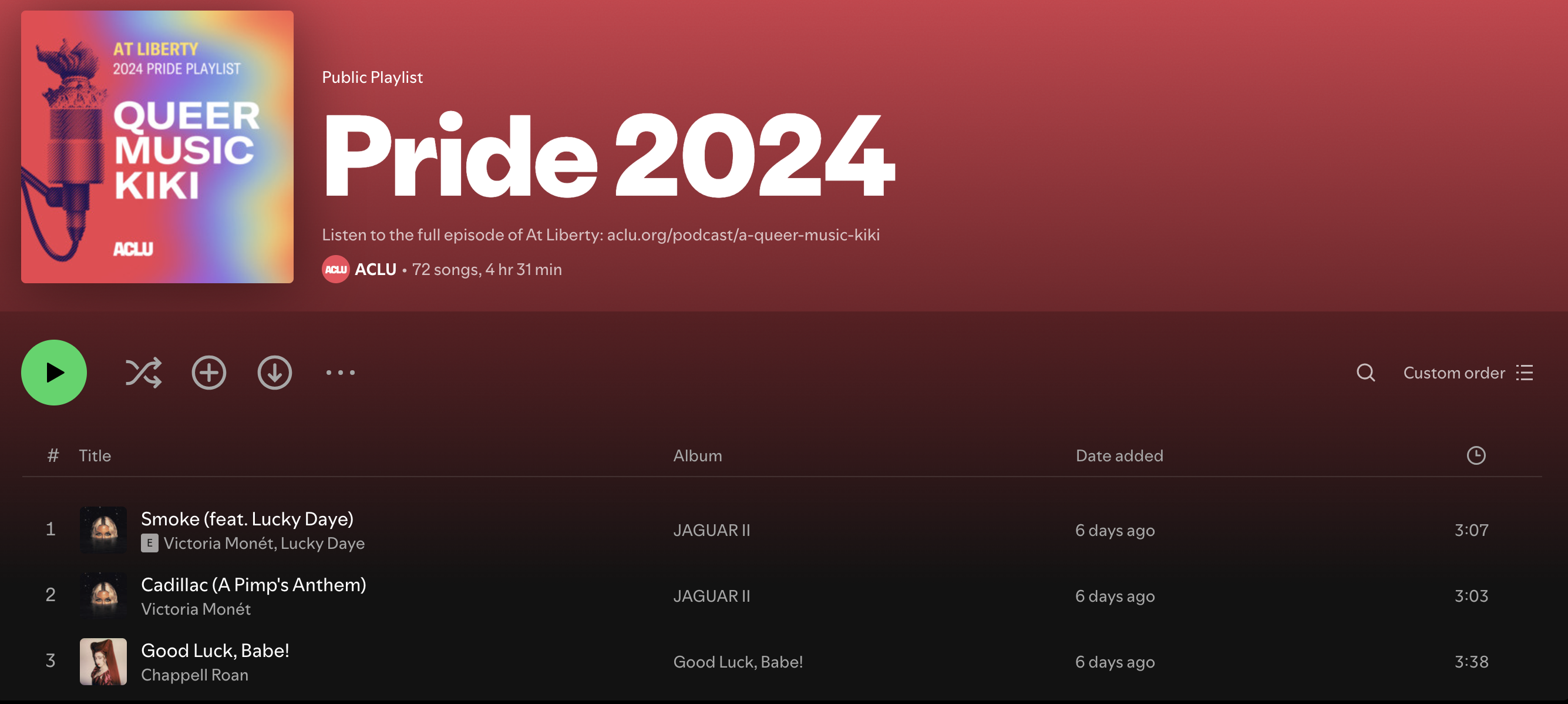 Pride 2024 Playlist on Spotiify
