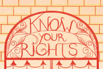 A comic graphic that says Know Your Rights.