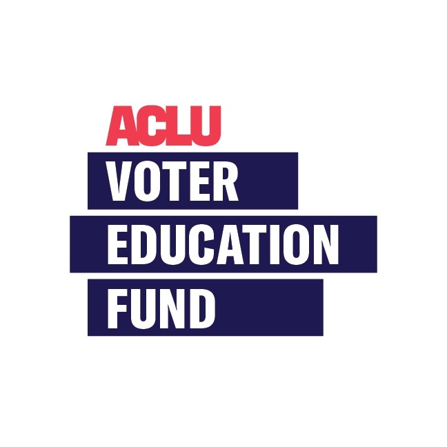 A graphic that says "ACLU Voter Education Fund."