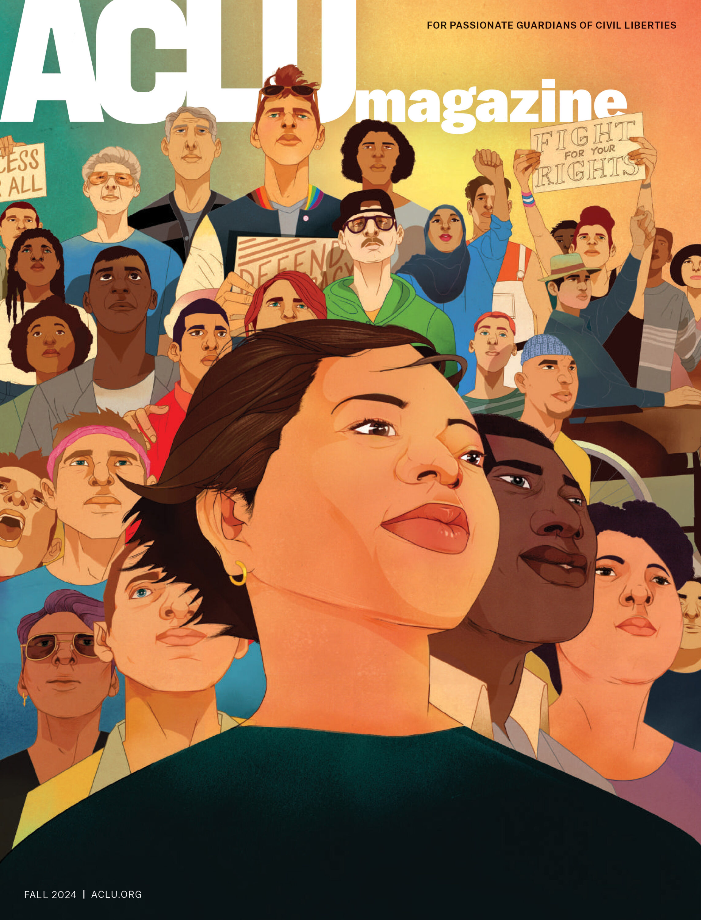 The front cover of ACLU Magazine's Fall 2024 cover.