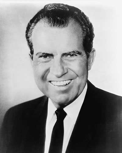 A portrait of Richard Nixon