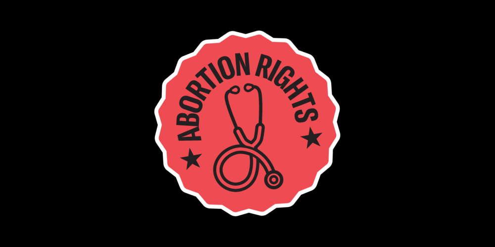 A graphic that says 'Abortion Rights.'