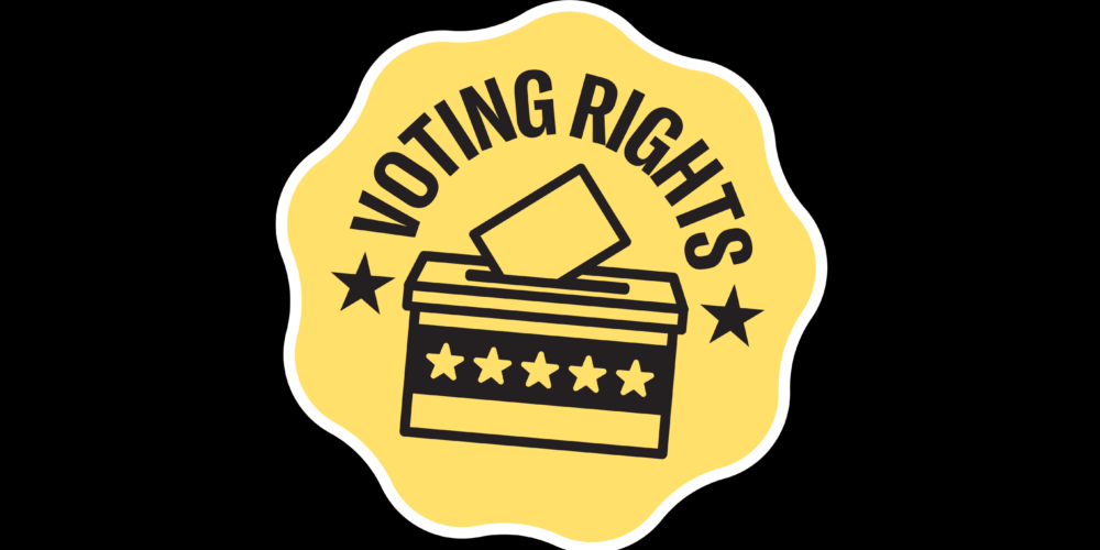 A graphic that says "Voting Rights."