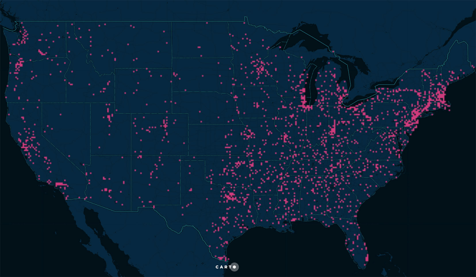 The Expansion of School Policing Through Federal COPS Grants, 1995 - 2016 (Map)