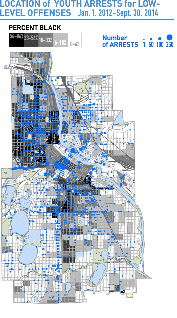 Youth Arrest Location Map