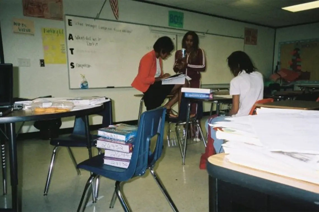 Leah Watson teaching her class.