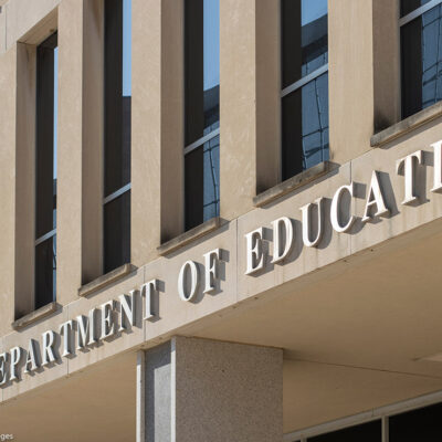 The exterior of the the Education Department (ED) headquarters in Washington, DC.