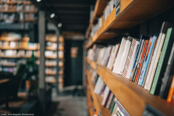 A bookshelf.