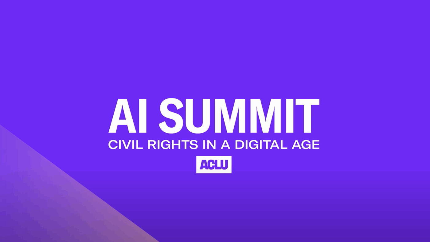 A graphic that says "AI Summit 鈥 Civil Rights in a Digital Age."