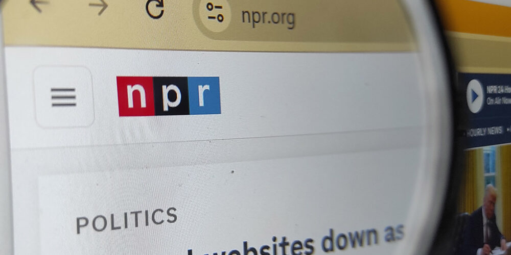 A close-up of a window on NPR's website.