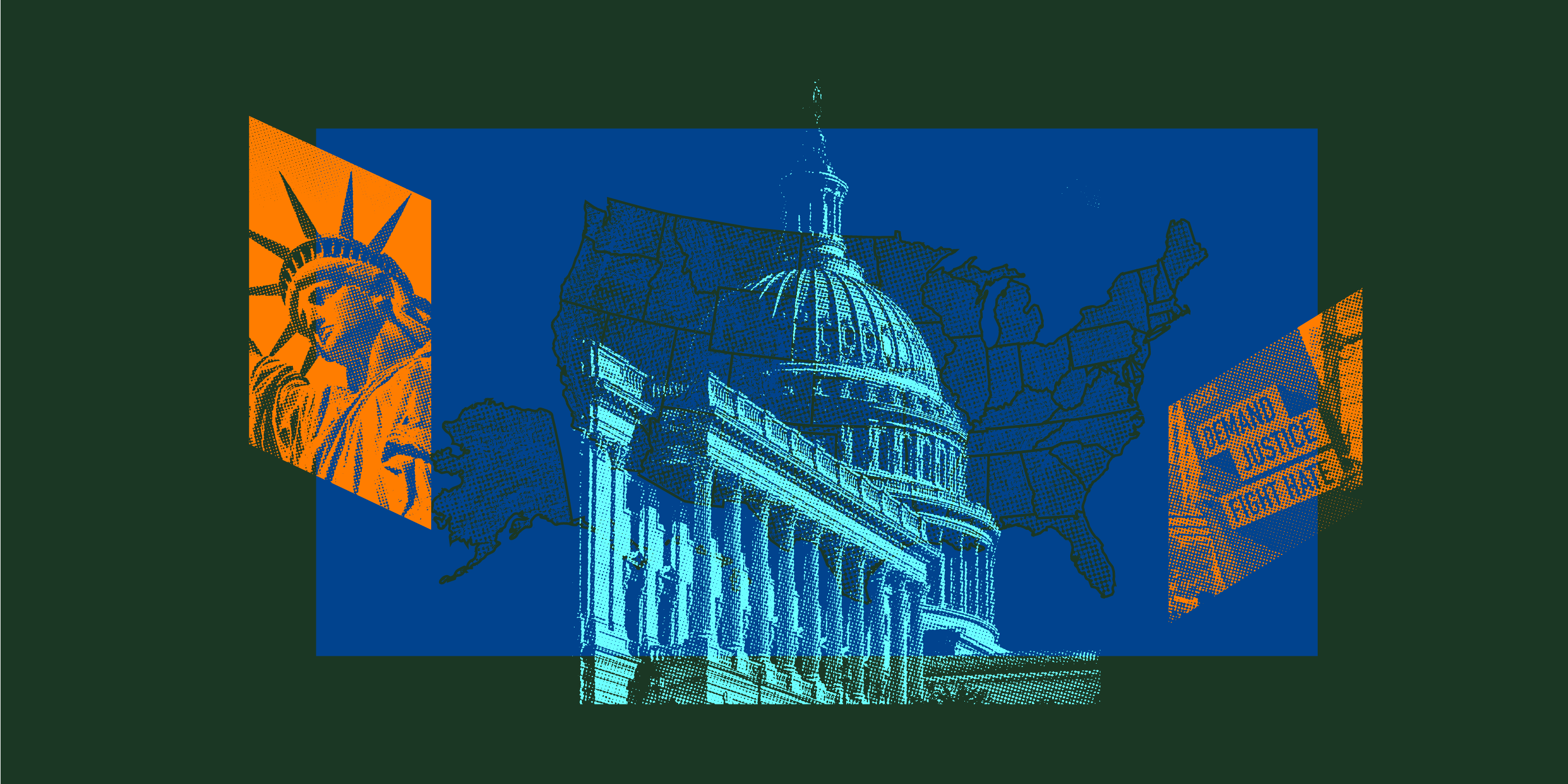 A collage of multiple images that pertain to Congress.