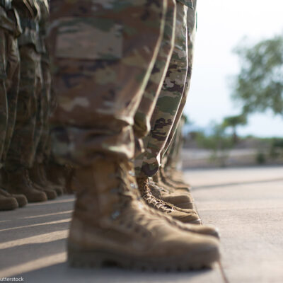 U.S. Army Soldiers standing in formation.