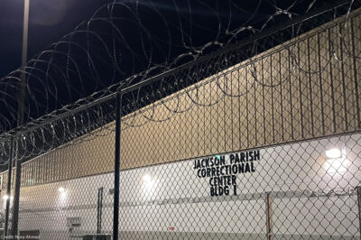 The exterior of a building at the Jackson Parish Correctional Center.