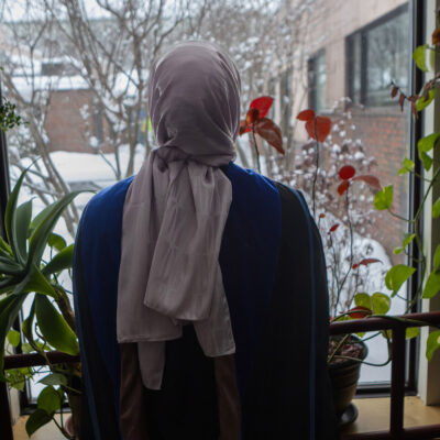 A graduation photo of Tufts University PhD student Rümeysa Öztürk.
