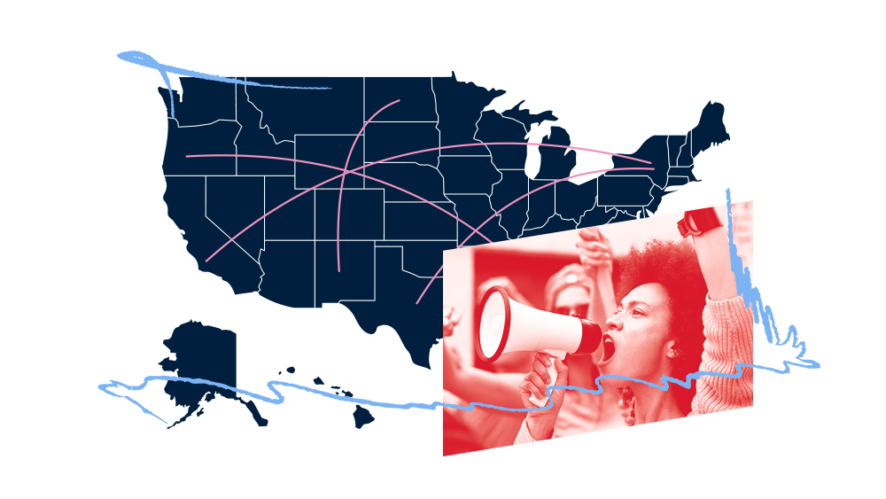 A photo collage representing the ACLU's state affiliate network.