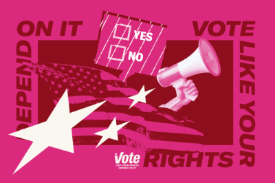 A photo collage representing electoral work regarding on ballot measures.