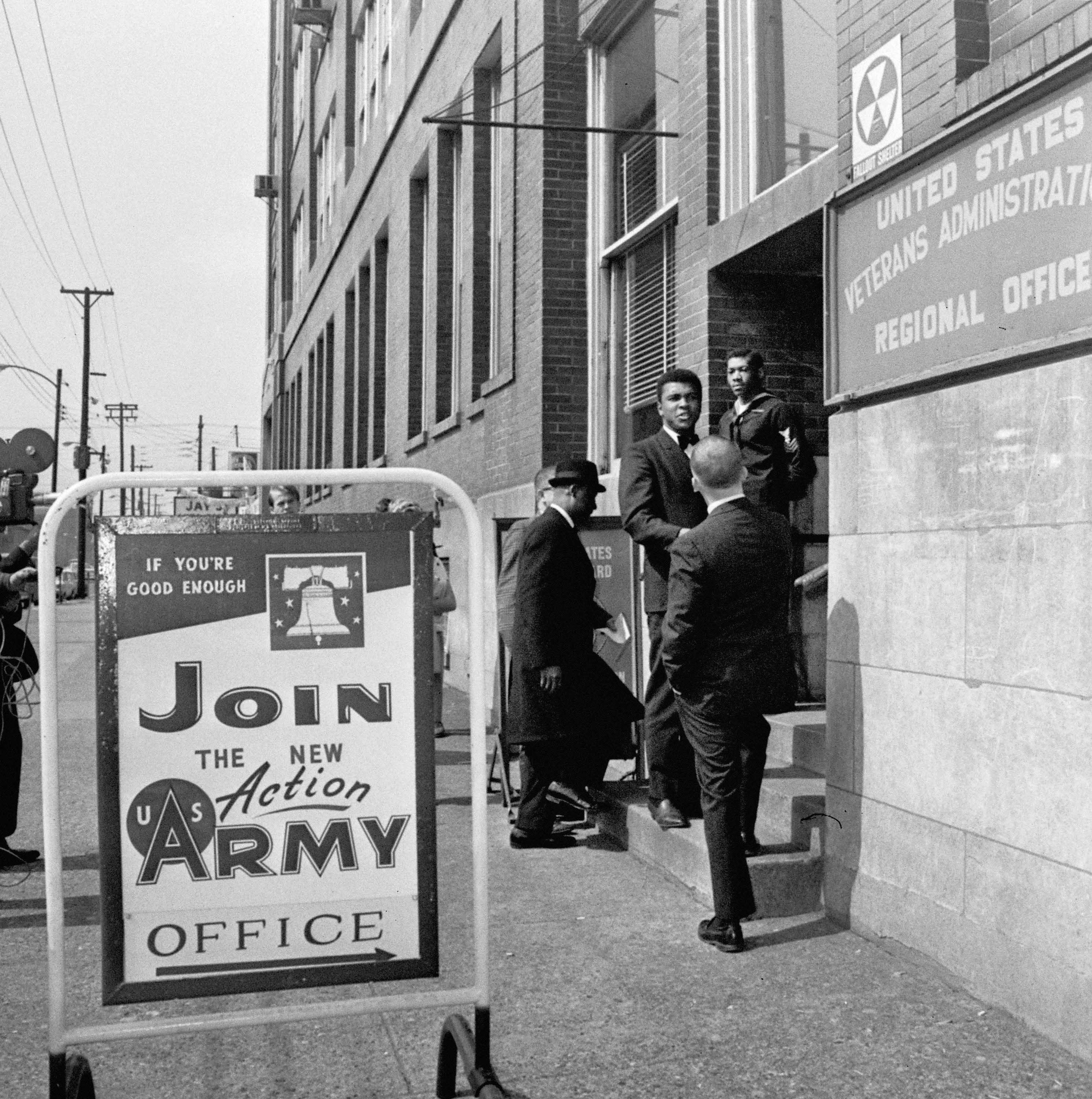 Muhammad Ali at a Veterans Administration office in Louisville, KY