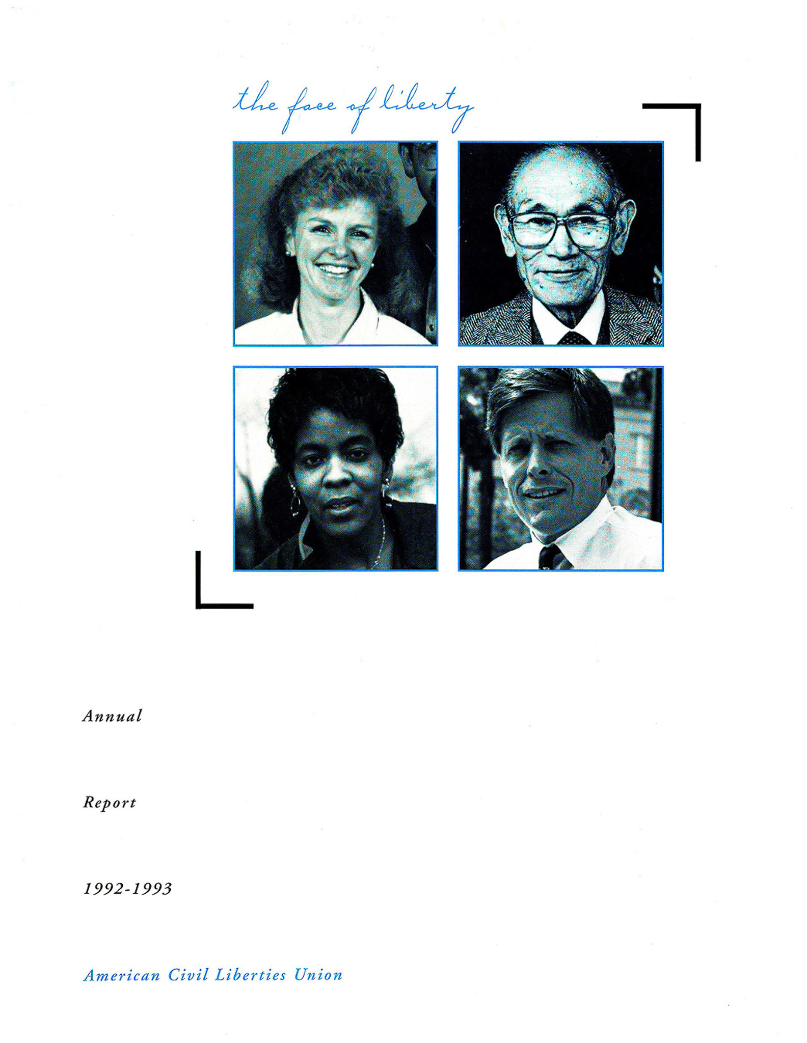 Scan of original printed report: "The Face of Liberty"