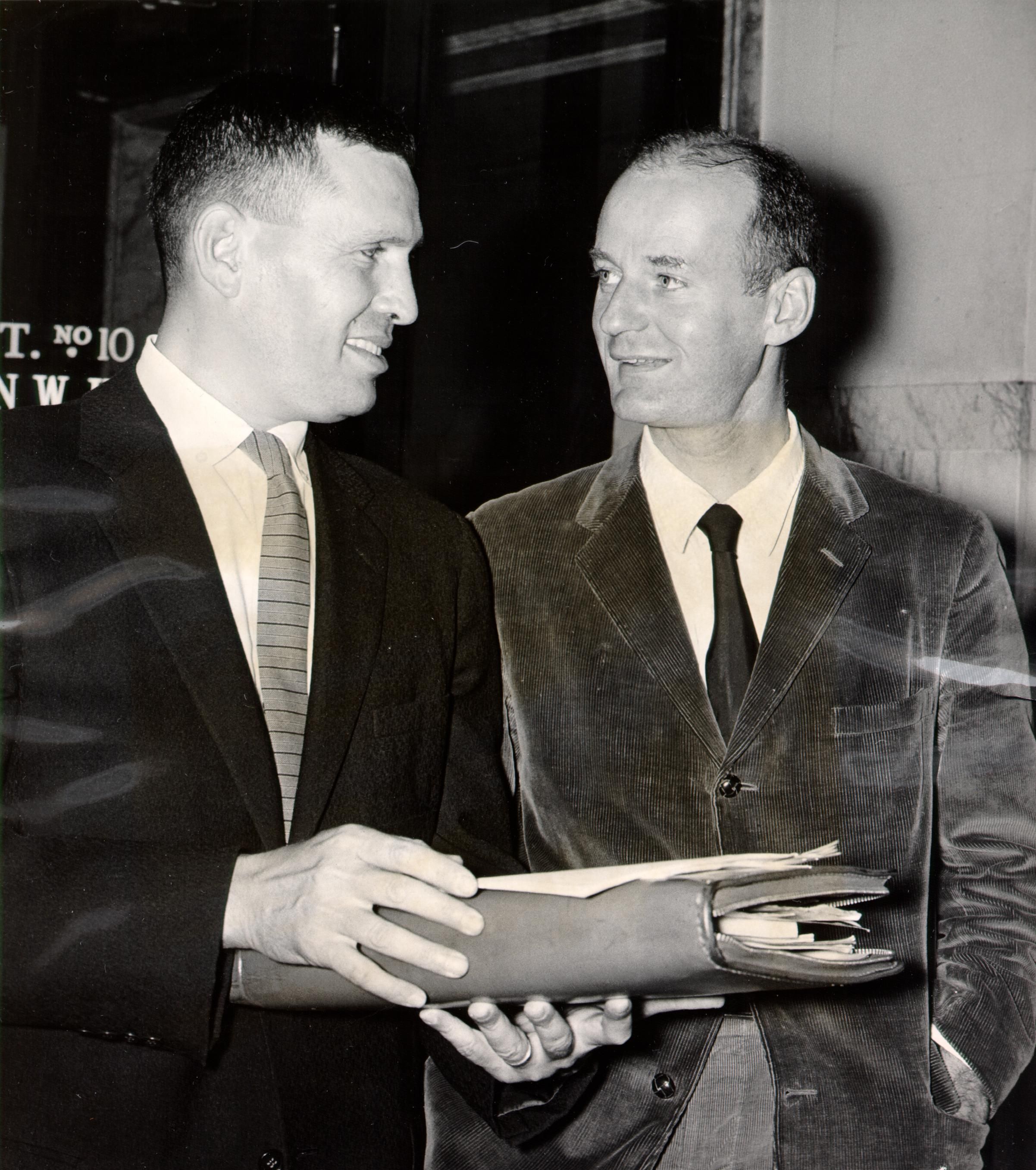 Photo of Lawrence Speiser and Lawrence Ferlinghetti