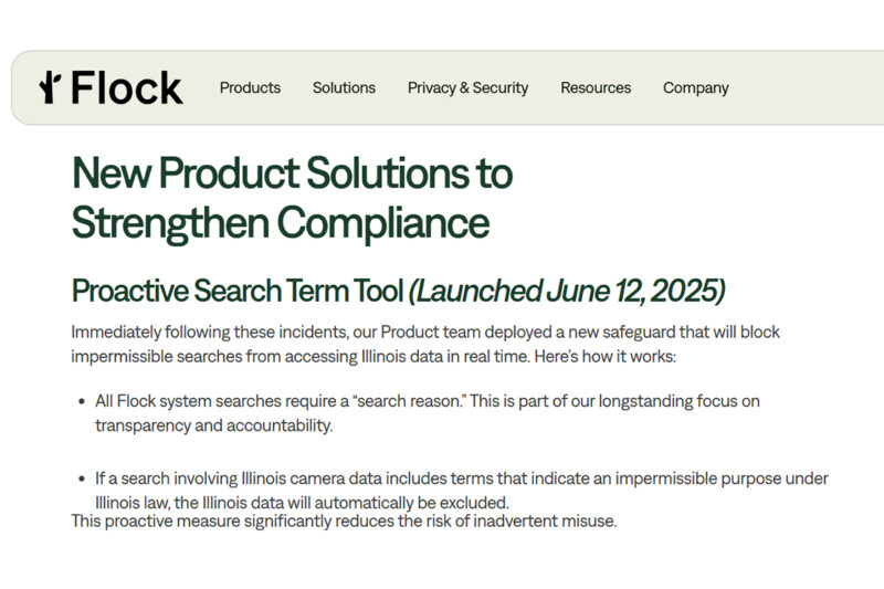 Flock Safety Databases Example Flock Safety Credibility Lost as it Repeatedly Lies to City Councils ...
