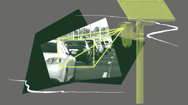 Collage of cars being tracked by a camera.