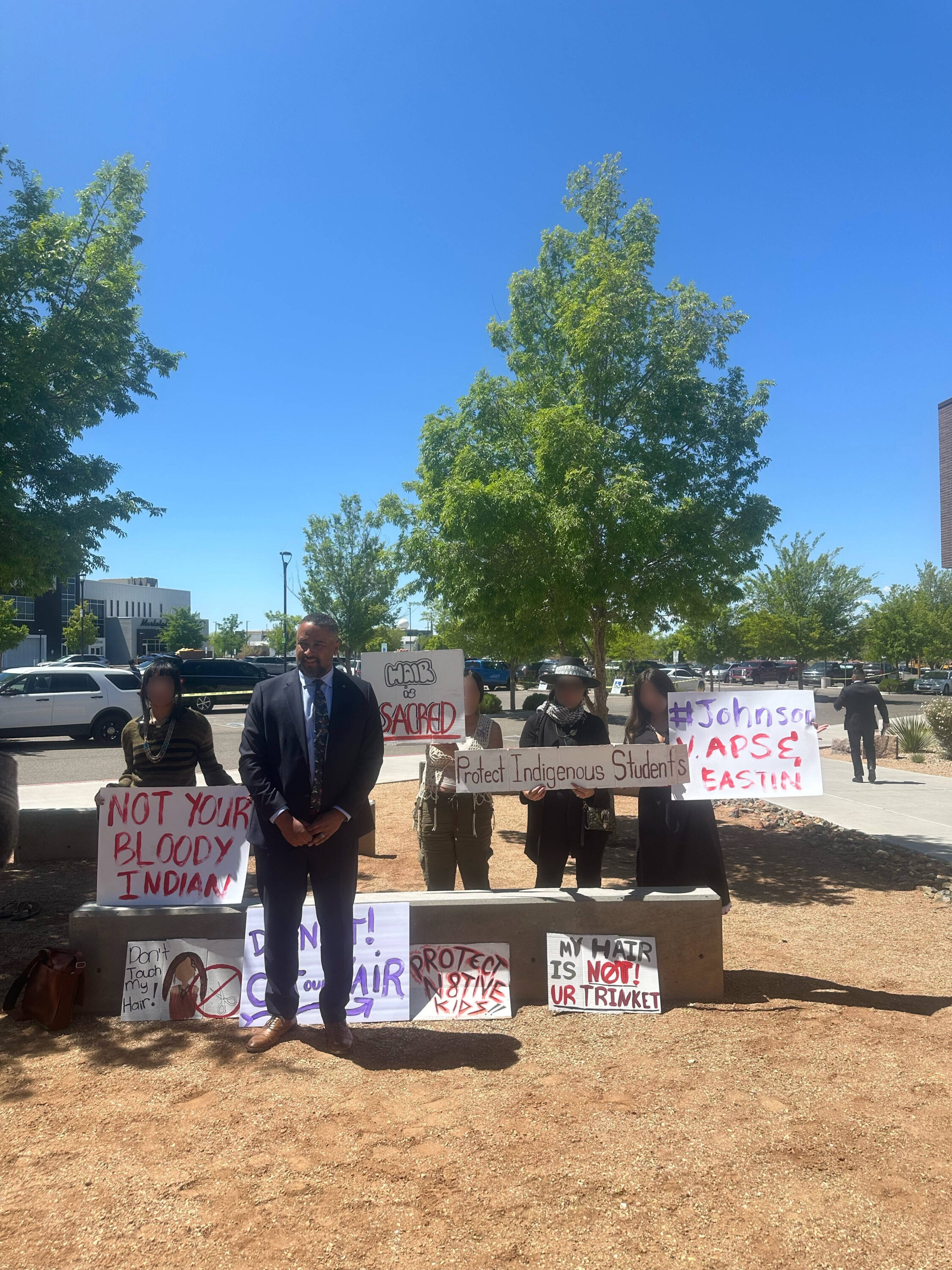 Leon Howard with several Indigenous justice youth advocates