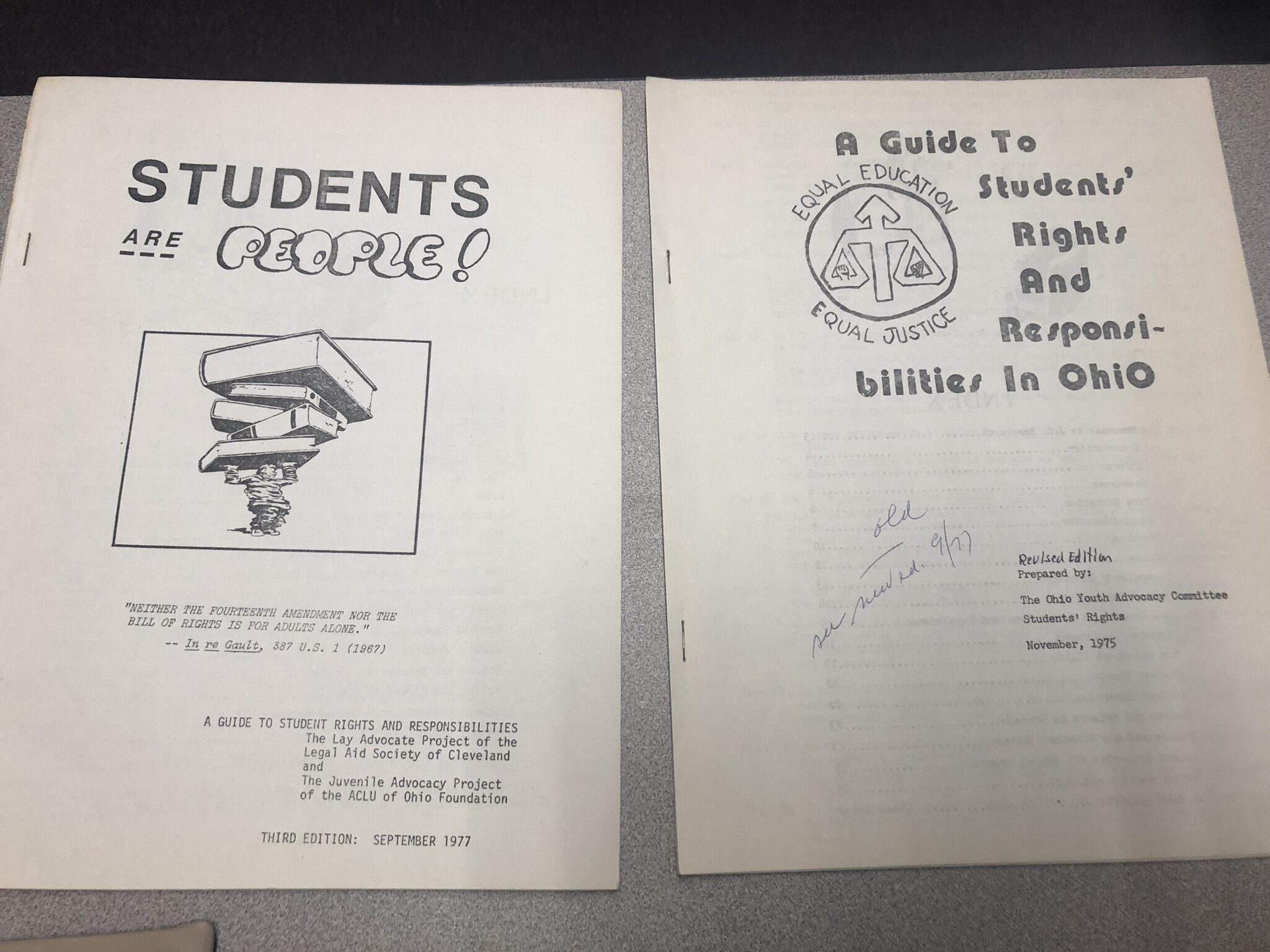 ACLU of Ohio's students' rights guidebooks