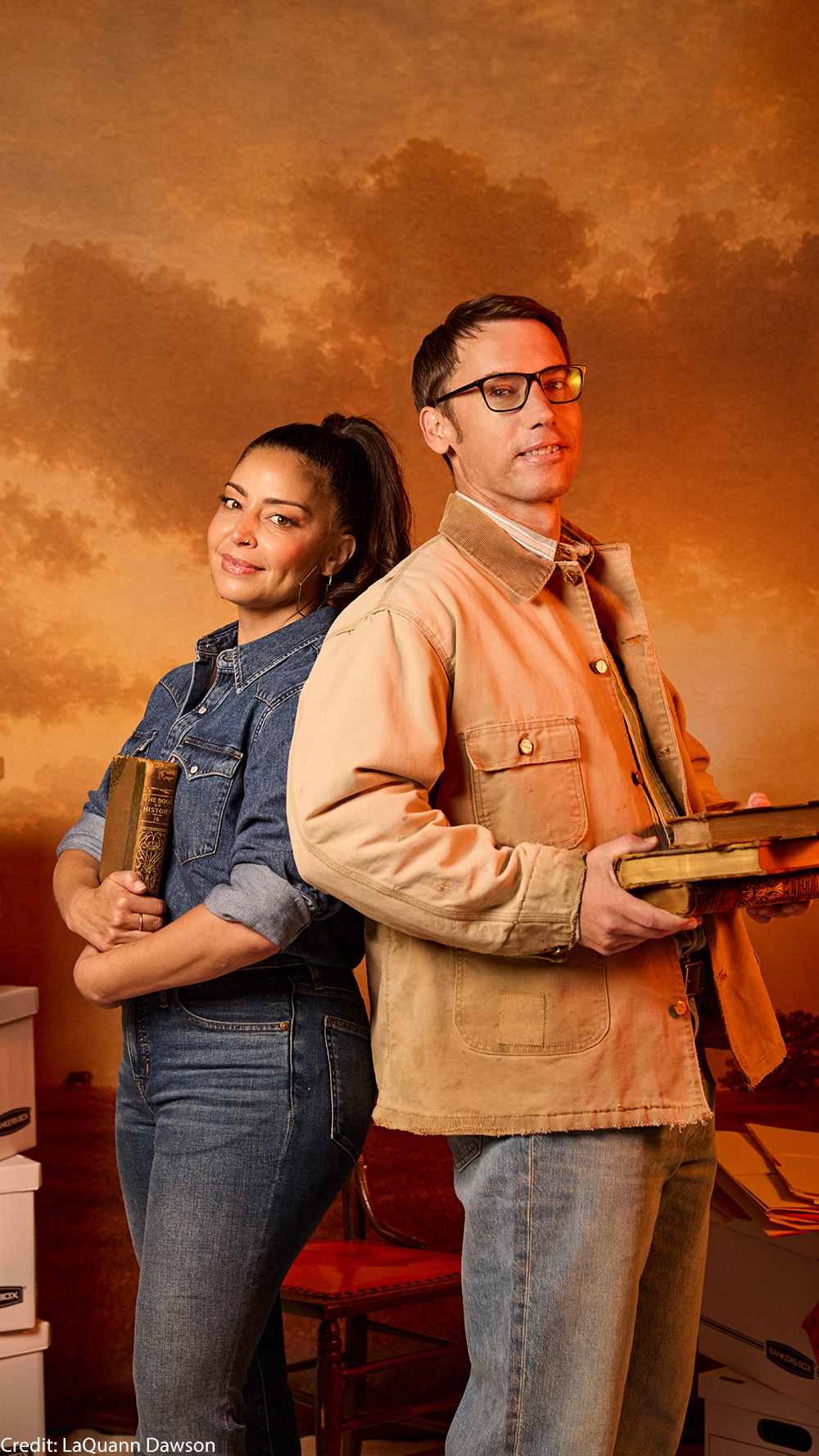 A photo of Matthew Beat and Shereen Marisol Meraji.