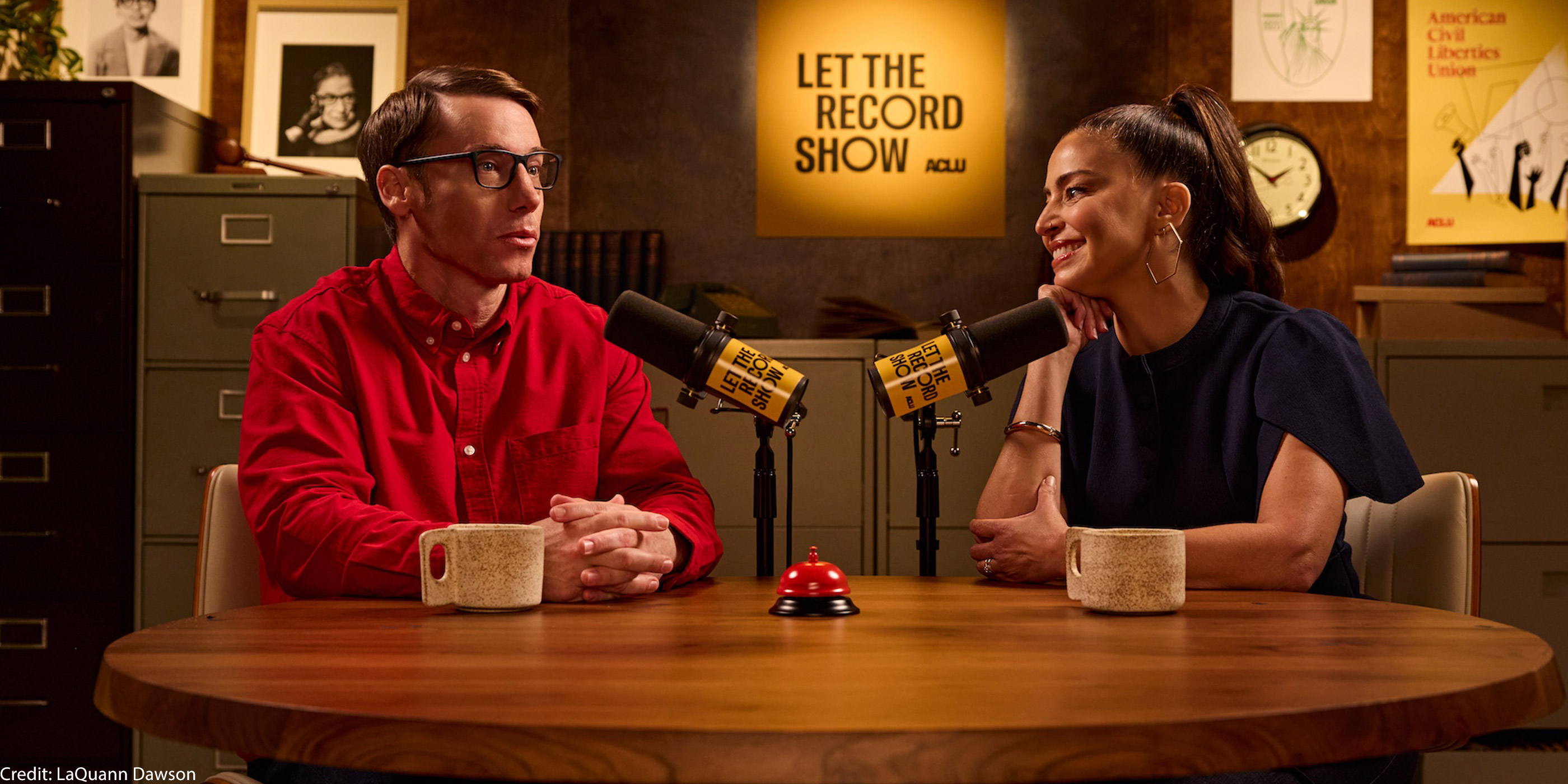 A photo of Matthew Beat and Shereen Marisol Meraji.