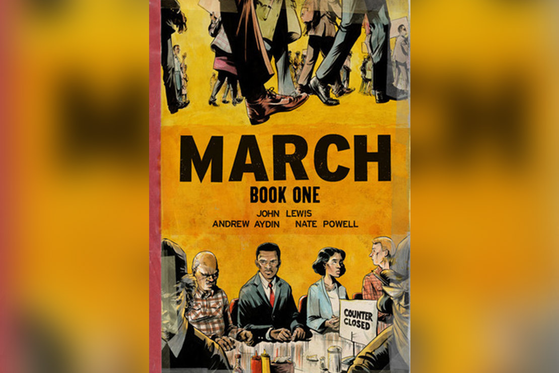 The book cover of John Lewis and Andrew Aydin's March Book One.